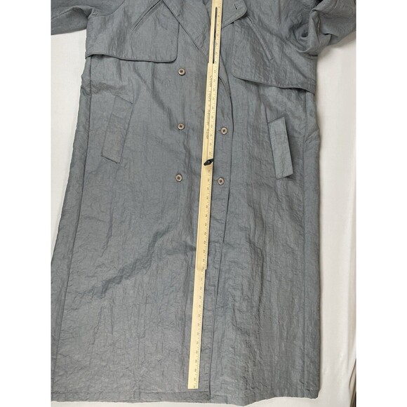 Nuage Double Breasted Over Coat Women’s 14 Grey Cape Back All Weather Vintage - Picture 10 of 16